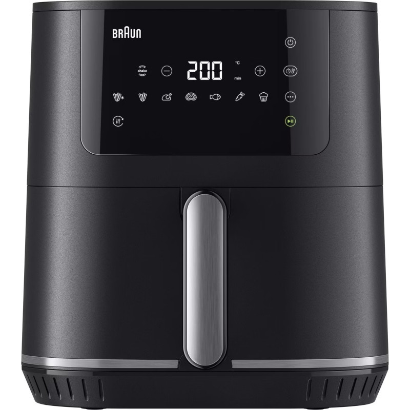Braun MultiFry 5 HF5030 hot air fryer, black/silver, 1700 watts, 6.0 liter basket