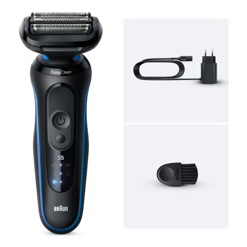 Braun Series 5 52-B1000s, shaver black/blue