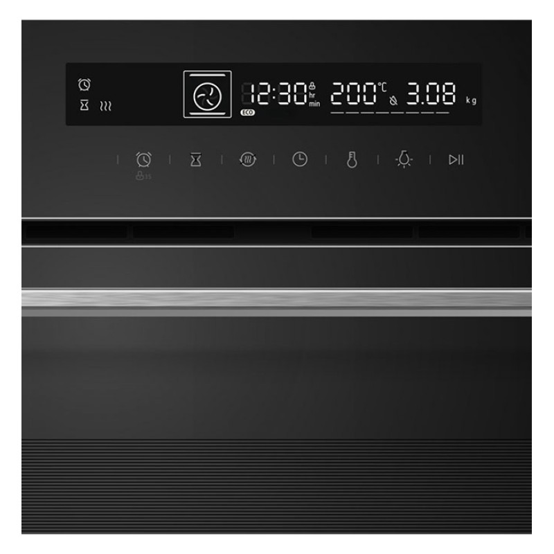 Iebūvējamā cepeškrāsns 72L ar pašattīrīšanās funkciju, HBO-M7212GCDRP-GBK HEINNER