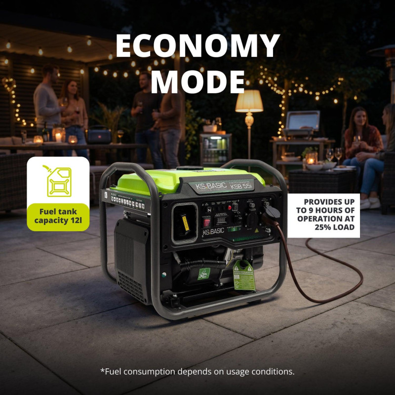 Invertora benzīna ģenerators 5000W KSB 55i, KONNER & SOHNEN