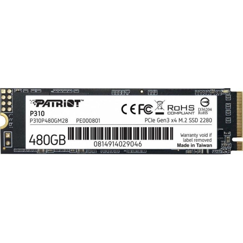 Patriot SSD 480GB 1500/1700 P310 M.2 PCIe