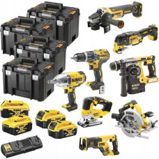 Dewalt ZESTAW COMBO 18V DCK865P4T (DCD796, DCF899H, DCS367, DCH273, DCS334, DCG405, DCS355, DCS570) 4x5,0Ah 4xTSTAK