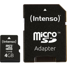 Intenso MEMORY MICRO SDHC 4GB C10/W/ADAPTER 3413450 INTENSO