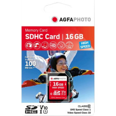 Agfaphoto SDHC Card 16GB High Speed Class 10 UHS I U1 V10