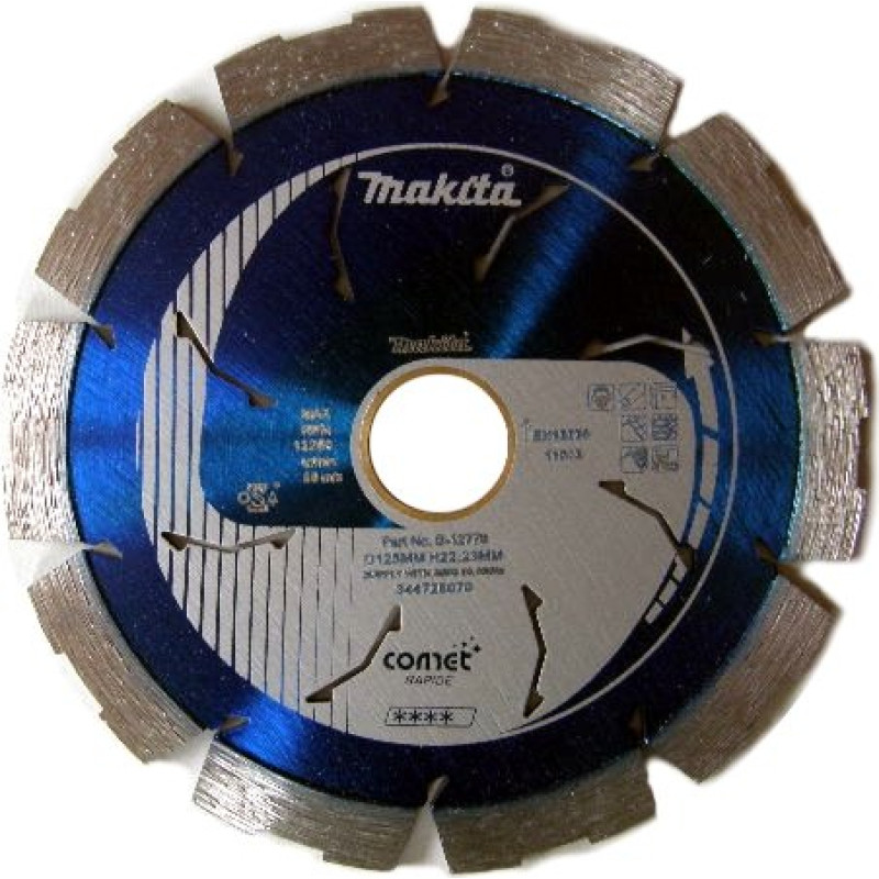 Makita TARCZA DIAMENTOWA 125x22,23mm SEGMENT (NA SUCHO) BETON, CEGŁA