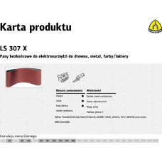 Klingspor PASY BEZKOŃCOWE DO ELEKTRONARZĘDZI LS307X  75mm x 533mm gr.150 /10szt.