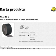 Klingspor ROLKA NA PODŁOŻU PŁ&Oacute;CIENNYM KL381J 150mm gr.220  (50mb)