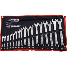 Awtools AW COMBINATION WRENCH SET 17pcs 6-22mm BLACK LINE