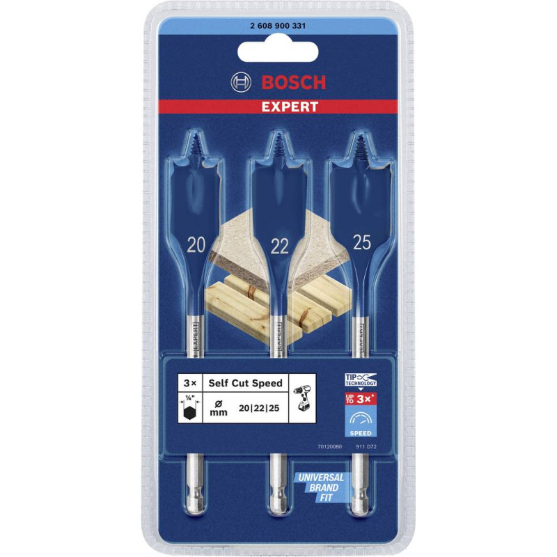 Bosch FLAT DRILL - SET OF 3 SELFCUT EXPERT