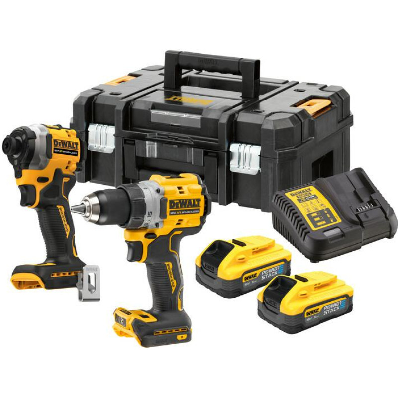 Dewalt ZESTAW COMBO 18V DCK2051H2T (DCD800+DCF850) 2x5,0Ah POWERSTACK TSTAK