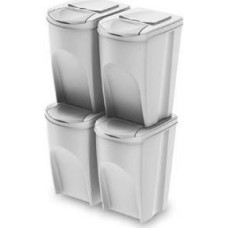 Prosperplast KEDEN KOSZ NA ŚMIECI SORTIBOX 35L SET 4 - POPIELATY