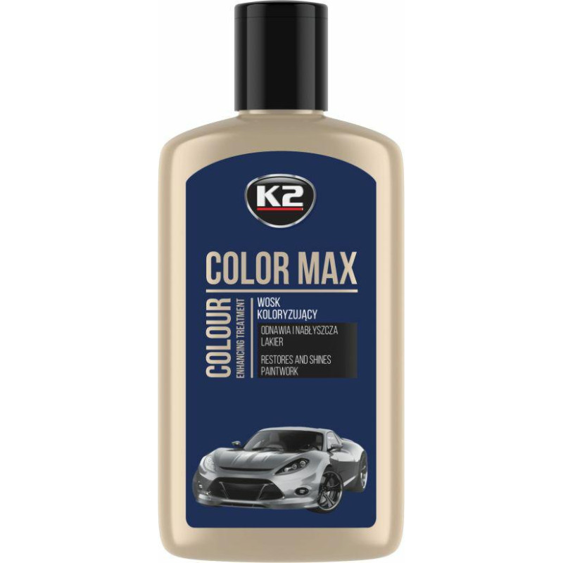 K2 WOSK KOLORYZUJĄCY NABŁYSZCZA I CHRONI COLOR MAX 250 GRANATOWY 250ML