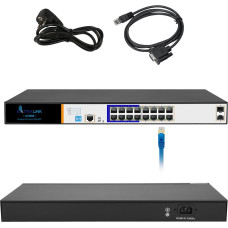 Extralink ARES | PoE Switch | 16x Gigabit PoE/PoE+, 2x SFP, 1x Console, 150W, Managed