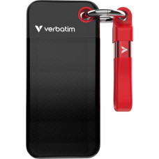 Verbatim Pocket SSD 2 TB USB Veids-C 3.2 Gen 2 (3.1 Gen 2) Melns, Sarkans