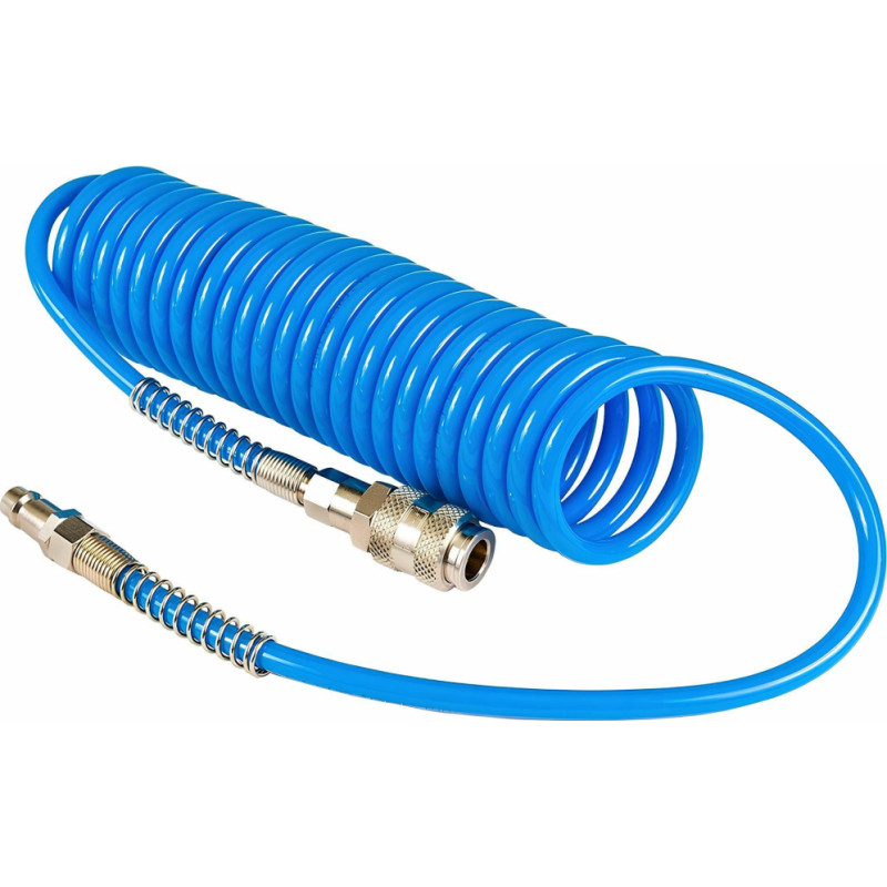 Awtools AW SPIRAL PU AIR HOSE 5x12mmx10m w/ COUPLINGS