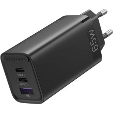 Vention FEDB0-EU 2xUSB-C 1xUSB-A 65W/30W/30W GaN network charger (black)