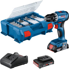 Bosch GSR 18V-45 Professional 500 RPM Bez atslēgas 900 g Melns, Zils