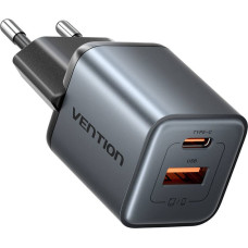 Vention GaN Vention USB-C + USB-A 30W Charger (Gray)