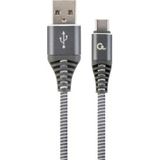 Gembird CABLE USB-C 1M SPACEGREY/WHITE/CC-USB2B-AMCM-1M-WB2 GEMBIRD