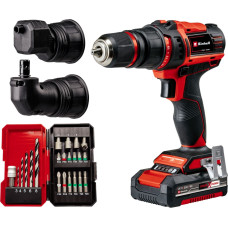 Einhell Cordless Drill Set TE-CD 18/45 3X-Li +22, 18V (red/black, Li-Ion battery 2.0Ah, 22-piece accessories)