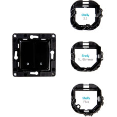 Shelly Wall Switch 2, push button (black)