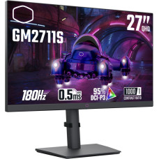 Cooler Master GM2711S, gaming monitor - 27 - black, QHD, IPS, HDR, 180Hz panel