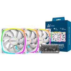 Montech AX120 PWM 120x120x25, case fan (white, pack of 3)