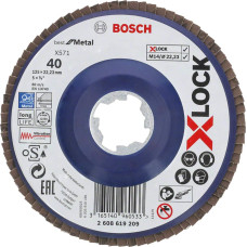 Bosch X-LOCK serrated lock washer X571 Best for Metal, O 125mm, grinding disc (K80, straight version)