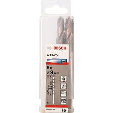 Bosch Metal twist drill HSS-Co, DIN 338,  9.0mm (5 pieces, working length 81mm)