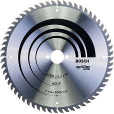 Bosch circular saw blade Optiline Wood, O 250mm, 60Z