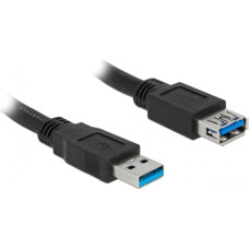 Delock USB 3.2 Gen 1 extension cable, USB-A male > USB-A female (black, 3 meters, SuperSpeed)