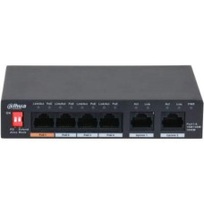 Dahua Switch|DAHUA|PFS3006-4GT-60|6x1000Base-T|PoE ports 4|60 Watts|PFS3006-4GT-60-V2