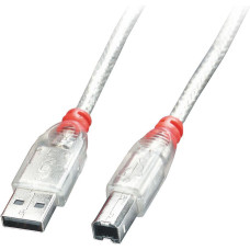 Lindy CABLE USB2 A-B 2M/TRANSPARENT 41753 LINDY