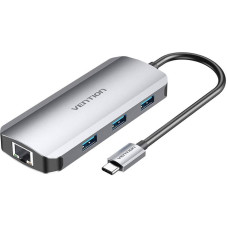 Vention USB-C to HDMI Docking Station, 3x USB 3.0, RJ45, PD 0.15m Vention TOHHB (gray)