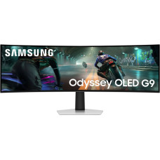 Samsung S49DG910SU monitori 124,5 cm (49") 5120 x 1440 pikseļi Dual QHD OLED Sudrabs