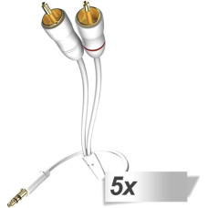 In - Akustik 5x in-akustik Star Audio Cable 3,5 mm Jack Plug - Cinch 0,75 m