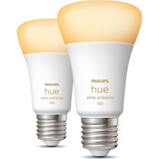 Philips Hue balts atmosfēras apgaismojums A60 – viedā spuldze E27 – 1100 (2 gab. iepakojumā)