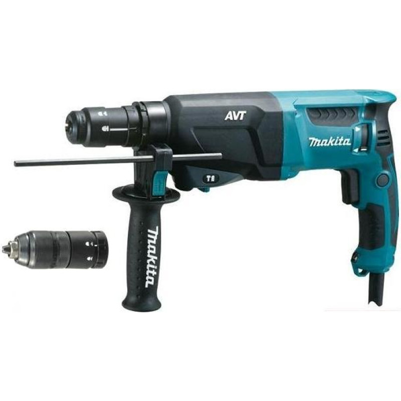 Makita MŁOTOWIERTARKA SDS-PLUS Z OPCJĄ KUCIA 800W 2,4J AVT + DODATKOWY UCHWYT HR2631FT