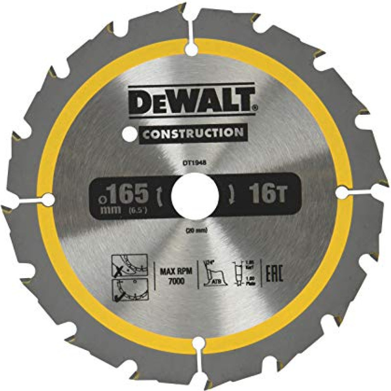 Dewalt PIŁA TARCZ.165x20mmx16z