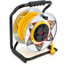 Awtools AW METAL HD CABLE REEL 25m 3x2,5mm 16A / 3680W / IP44 YELLOW