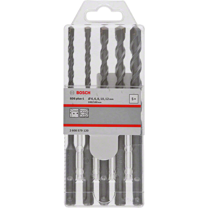 Bosch DRILL BIT SDS PLUS-1 SET 6/6/8/10/12