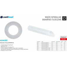 Cellfast C.WĄŻ SSAWNO-TŁOCZNY DO POMP 32mm x 16mb BEZBARWNY ENERGO-FLEX NA STOJAK