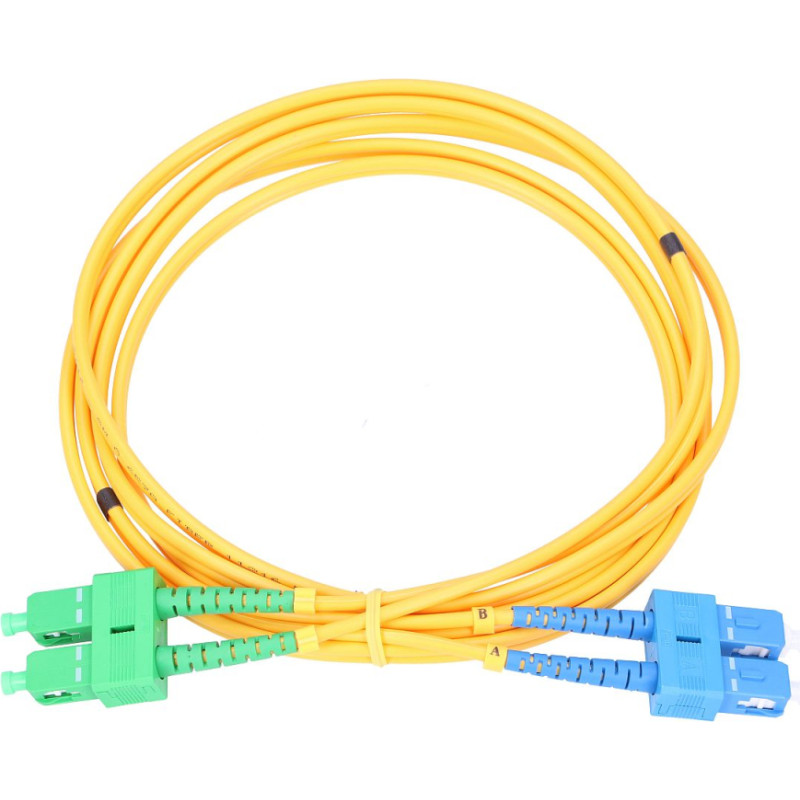 Extralink SC/UPC-SC/APC | Patchcord | PVC, Single mode, Duplex, G652D, 3mm, 1m