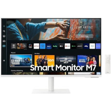 Samsung Monitor 27 inches SMART M7 VA 3840x2160 UHD 16:9 1xHDMI 2x USB 2.0 1xUSB-C (65W) WiFi/BT 4ms(GTG) speakers flat white 2Yd2d (LS27CM703UUXD)