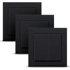 Senic Friends of Hue Smart Switch, Switch (Black (Matte), Pack of 3)