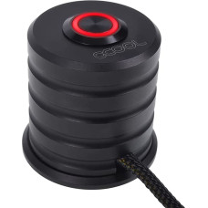 Alphacool power button with button 19mm illuminated red, switch (black)