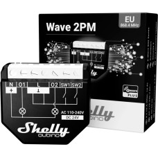 Shelly Wave 2PM, relay (black, pack of 4)