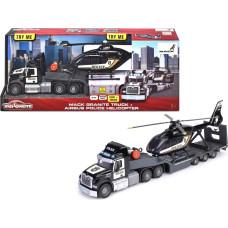 Simba-Dickie Majorette Mack Truck + Police Helicopter, toy vehicle