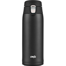 Emsa TRAVEL MUG light thermal mug (black (matt), 0.4 liters, flip lid)
