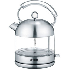 Severin glass kettle Retro WK 3459 (stainless steel/black, 1.7 liters)